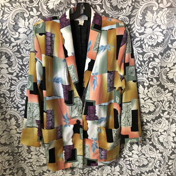 kensington square Jackets & Blazers - Kensington Square Floral Blazer Jacket Vintage 1X